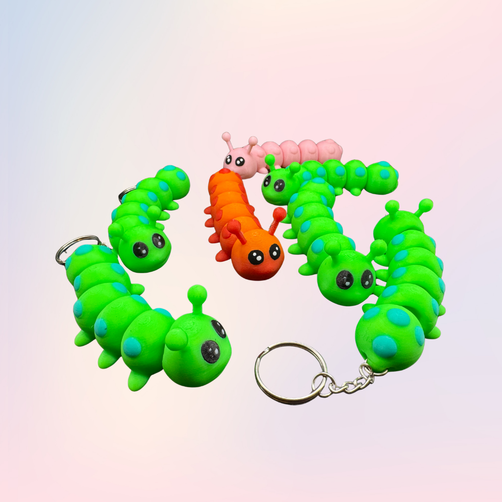 Articulated Flexible Animal Keychains